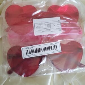 Set of 3 Heart Shaped Glasses